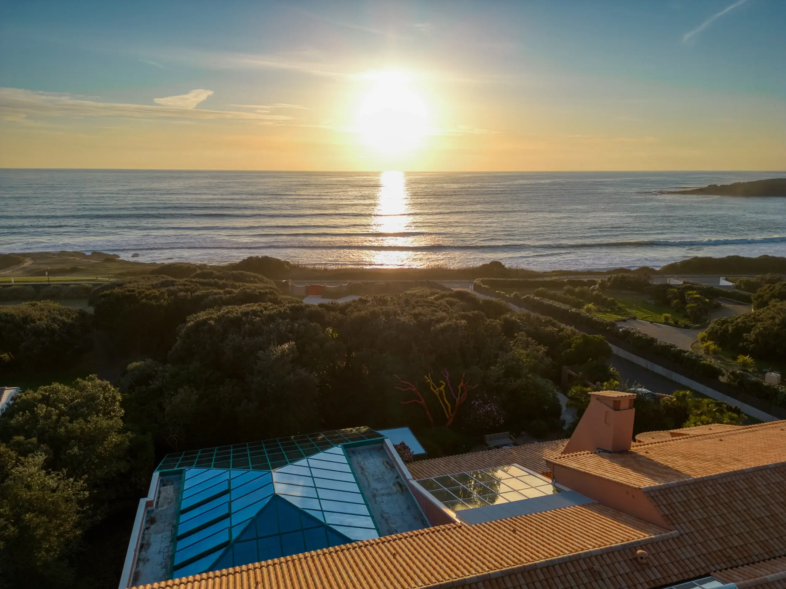 Vue coucher de soleil Baie de Cayola VLLA CASA LUCIANA