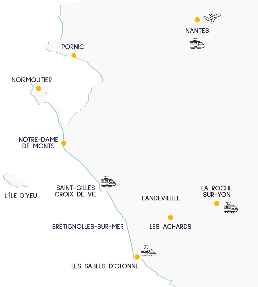 Les Clefs de l'Océan |Location de vacances haut de gamme en Vendée (85) 16 carte les clefs de l ocean vendee 85 1 1 1