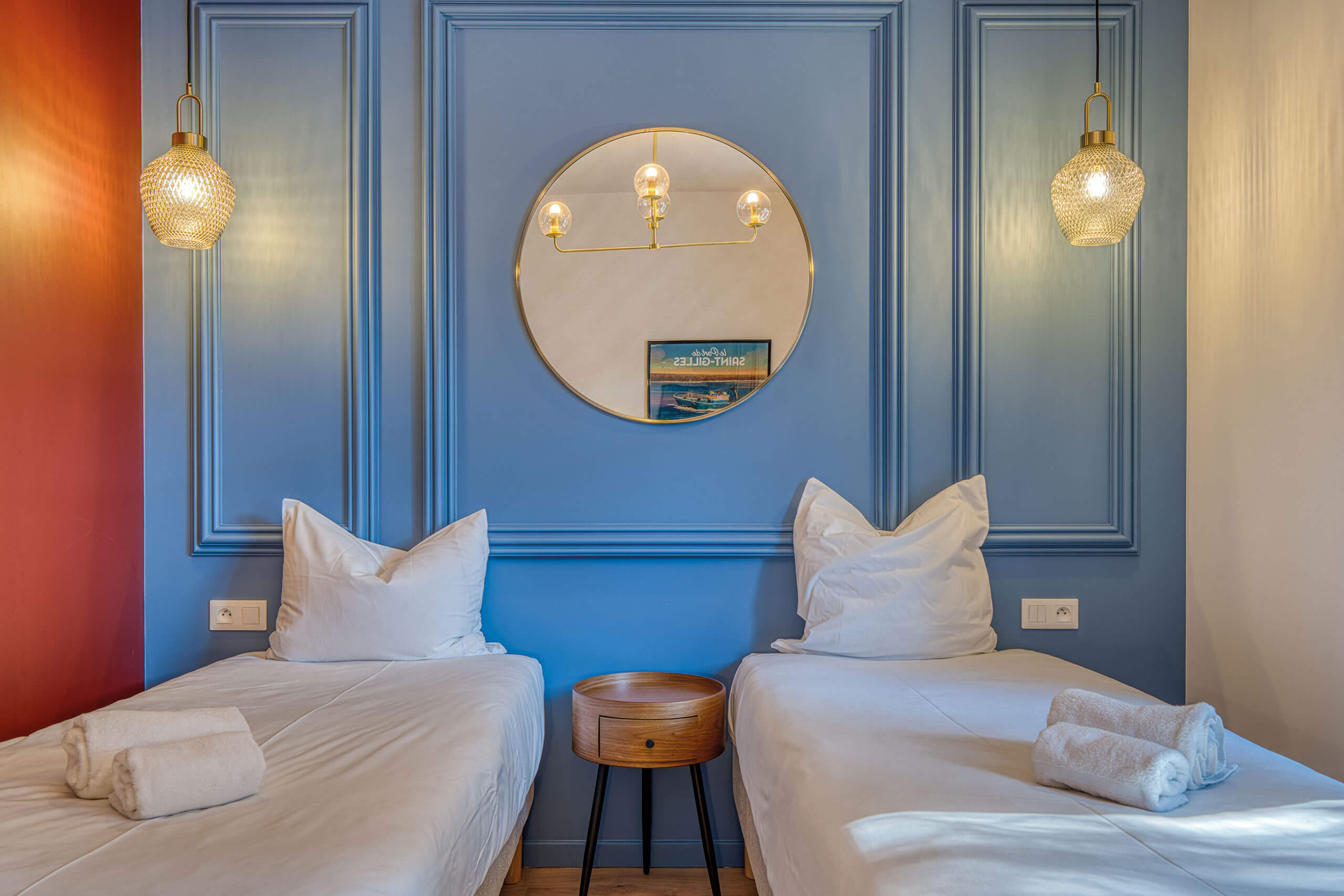 chambre pour 2 personnes en lit simple villa haut de gamme
