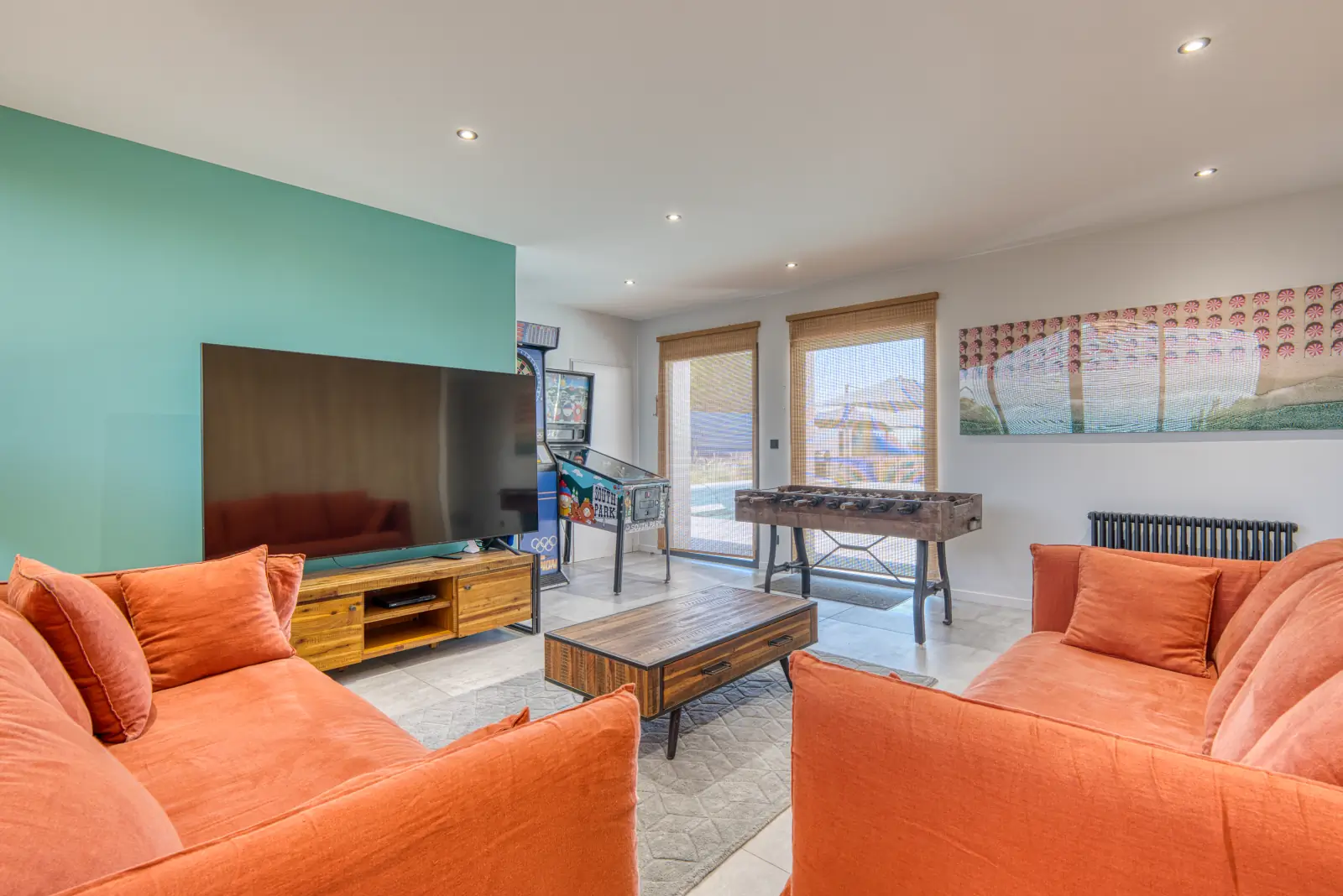 conciergerie clefs de l ocean location de villa classee 5 etoiles vendee 85 villa oceans ocean bretignolles sur mer 85470  salle de jeux television nintendo switch flipper babyfoot flechettes 02