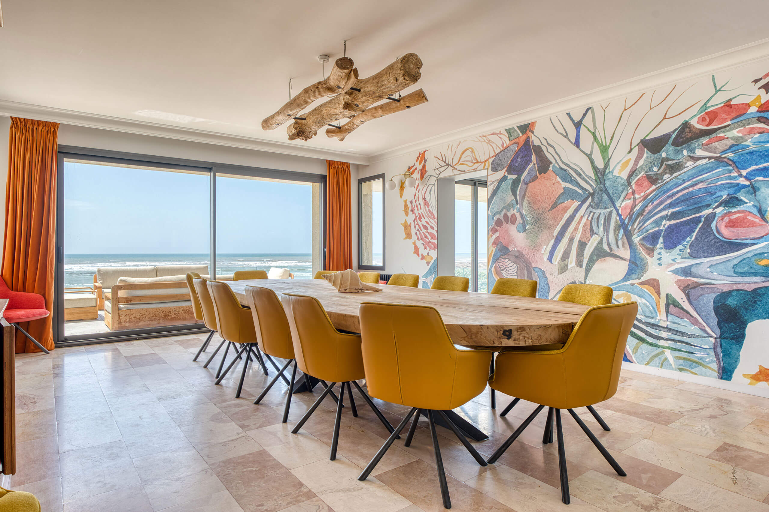 Salle à manger à la Villa Océan