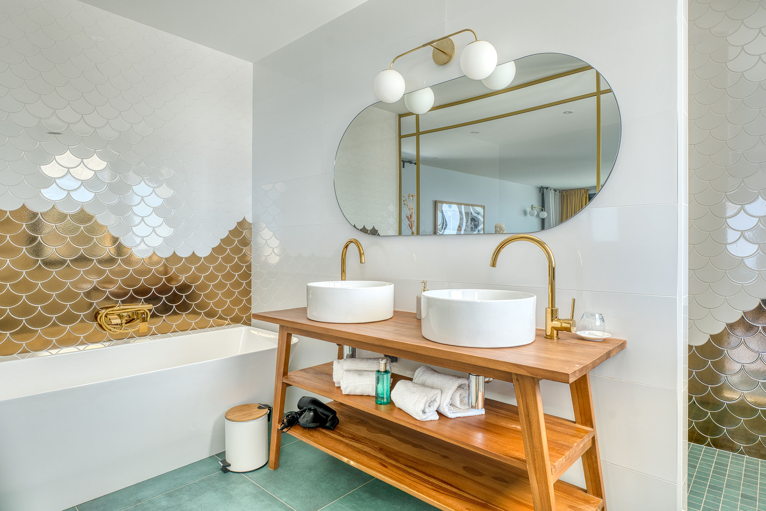 salle de bain privative suite vue mer villa haut de gamme à brétignolles sur mer